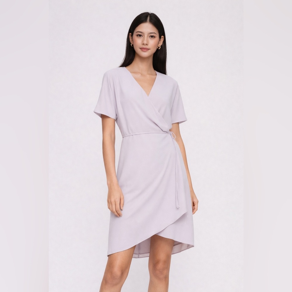 Babaton Wallace Wrap Dress in lavender